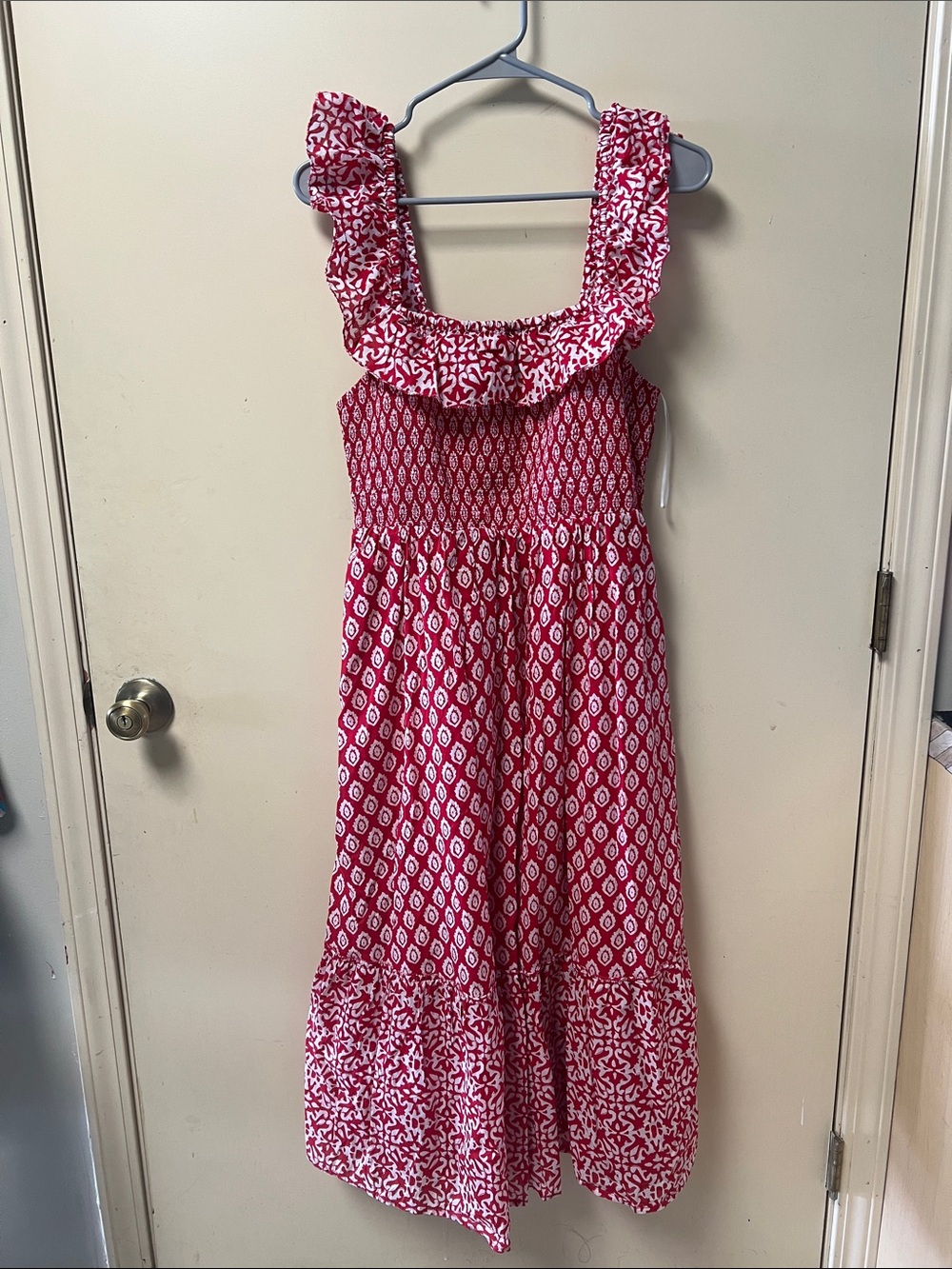 Vineyard Vines Pink Smocked Ruffle Sundress